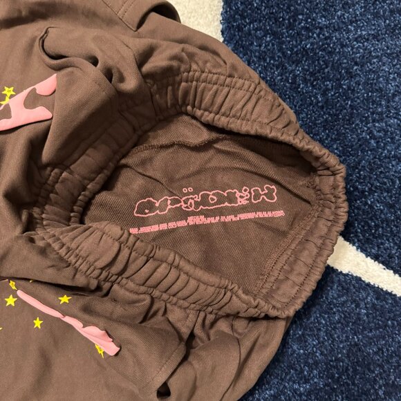 Sp5der Classic Sweatpant Brown Mens Large - Picture 2 of 3